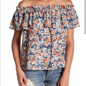 Current Elliot NWT Off The Shoulder Ruffle Top